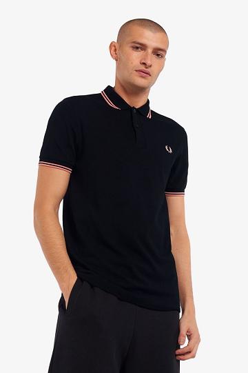Pánské Polo Triko Fred Perry M3600 Černé | CZ 1644PJJQ